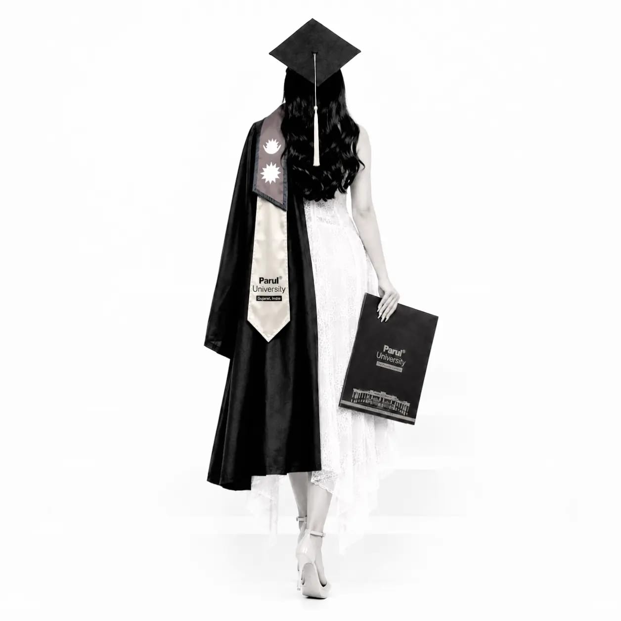 Aashma Bhandari graduation photo at Parul University